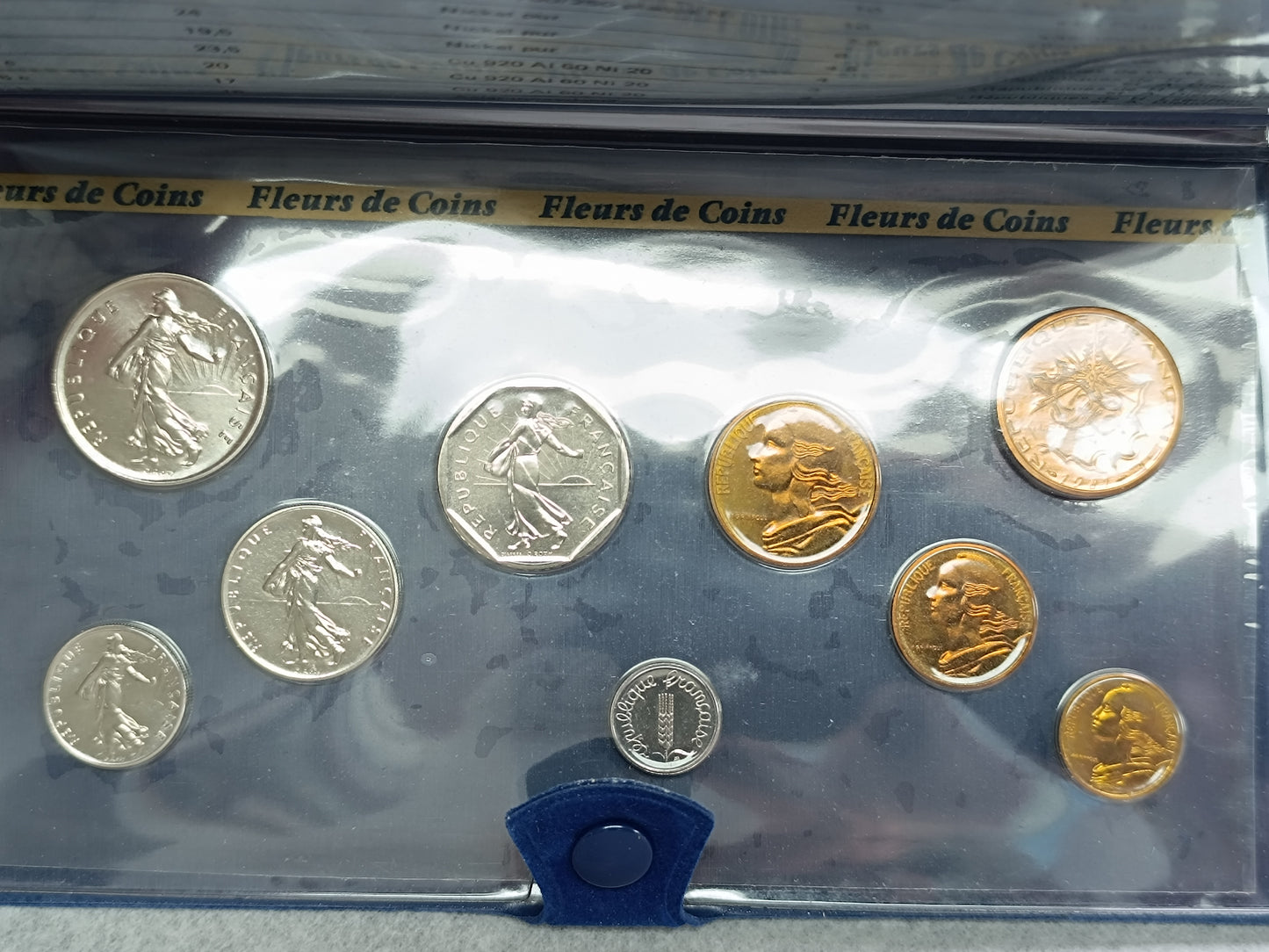 Coffret Monnaie de Paris 1981. Série Fleurs de coins. Neuf