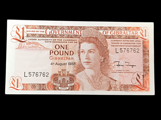 Gibraltar Billet 1 Pound 1988. État neuf