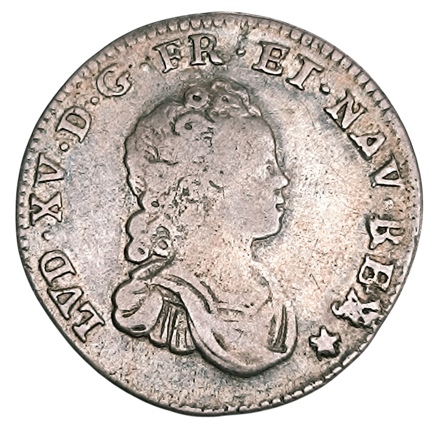 Louis XV (1715-1774) Dixième d'écu Vertugadin 1718 BB Strasbourg Argent 2.98 gr