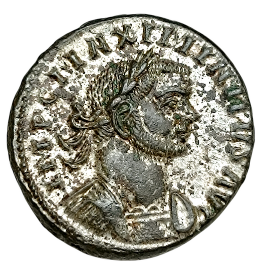 Maximien Hercule (285-310) Follis Genio Populi Romani Lyon (LP) R3 11.22 gr 25 mm