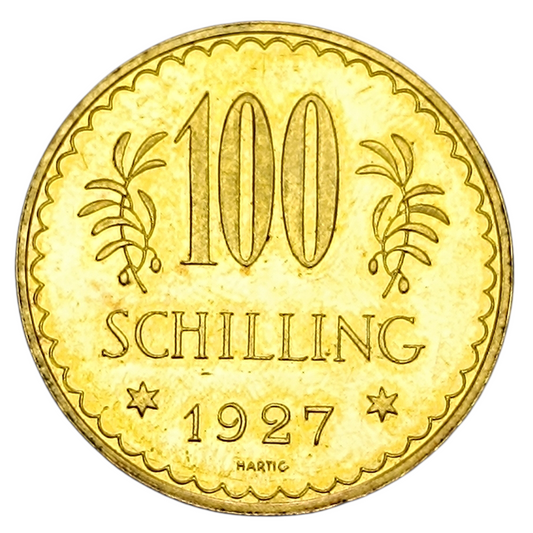 Autriche 1ère République (1919-1934) 100 Schilling 1927 Vienne Or 23.57 gr