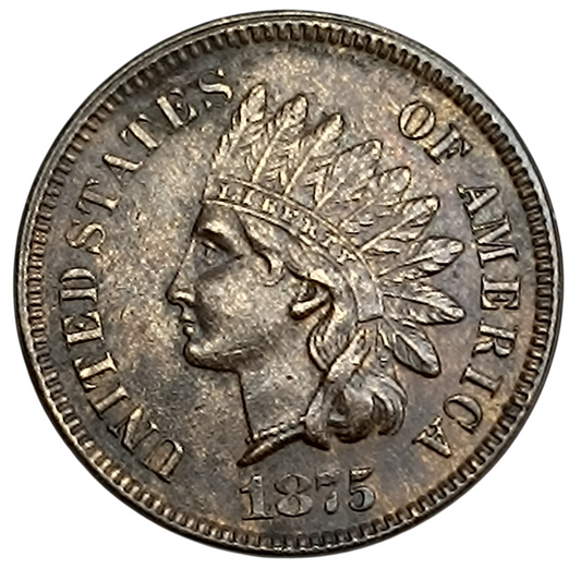 États-Unis USA One Cent Indian Head 1875 3.10 gr
