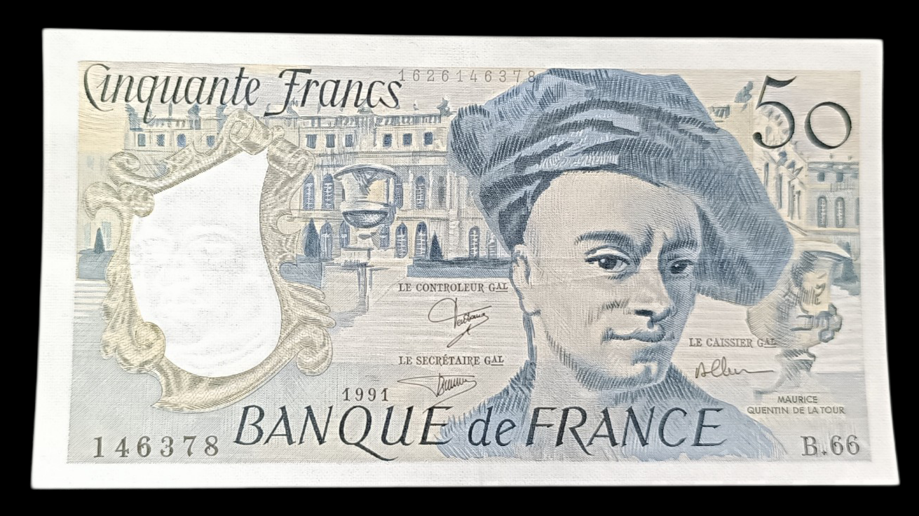 Billet 50 Francs Quentin de la Tour 1991. B.66. État SPL