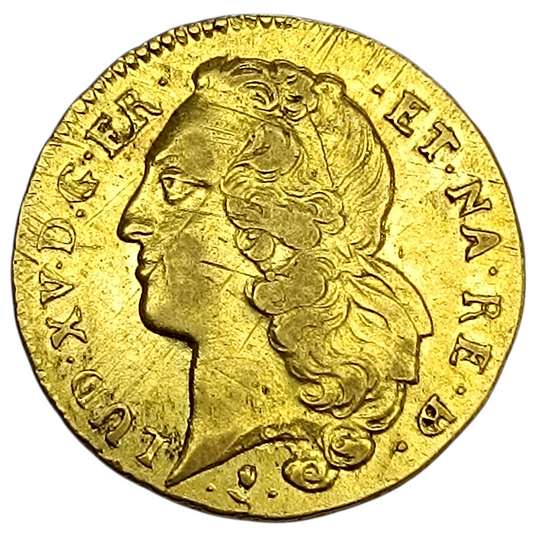 Louis XV (1715-1774) Double Louis d'or de Béarn au Bandeau 1756 Vaquette Pau 16.19 gr