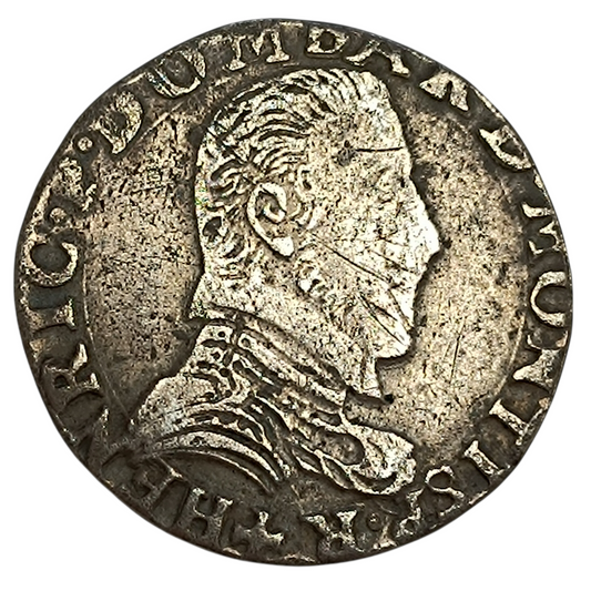Dombes Henri II de Montpensier (1592-1608) Teston 1604 Trévoux Argent 7.65 gr