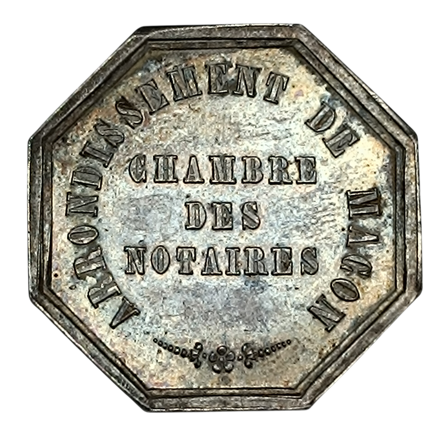 Jeton Notaires de l'arrondissement de Macon (Saône et Loire) Argent 11.56 gr 28.5 mm