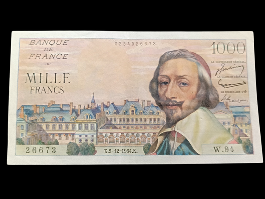 Billet 1000 Francs Richelieu 2-12-1954. W.94