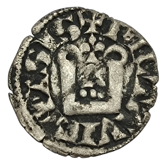 Comté du Poitou Alphonse de France (1241-1271) Denier Argent 0.89 gr