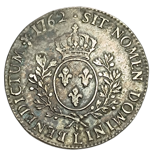 Louis XV (1715-1774) Écu au bandeau 1762 L Bayonne Argent 28.83 gr