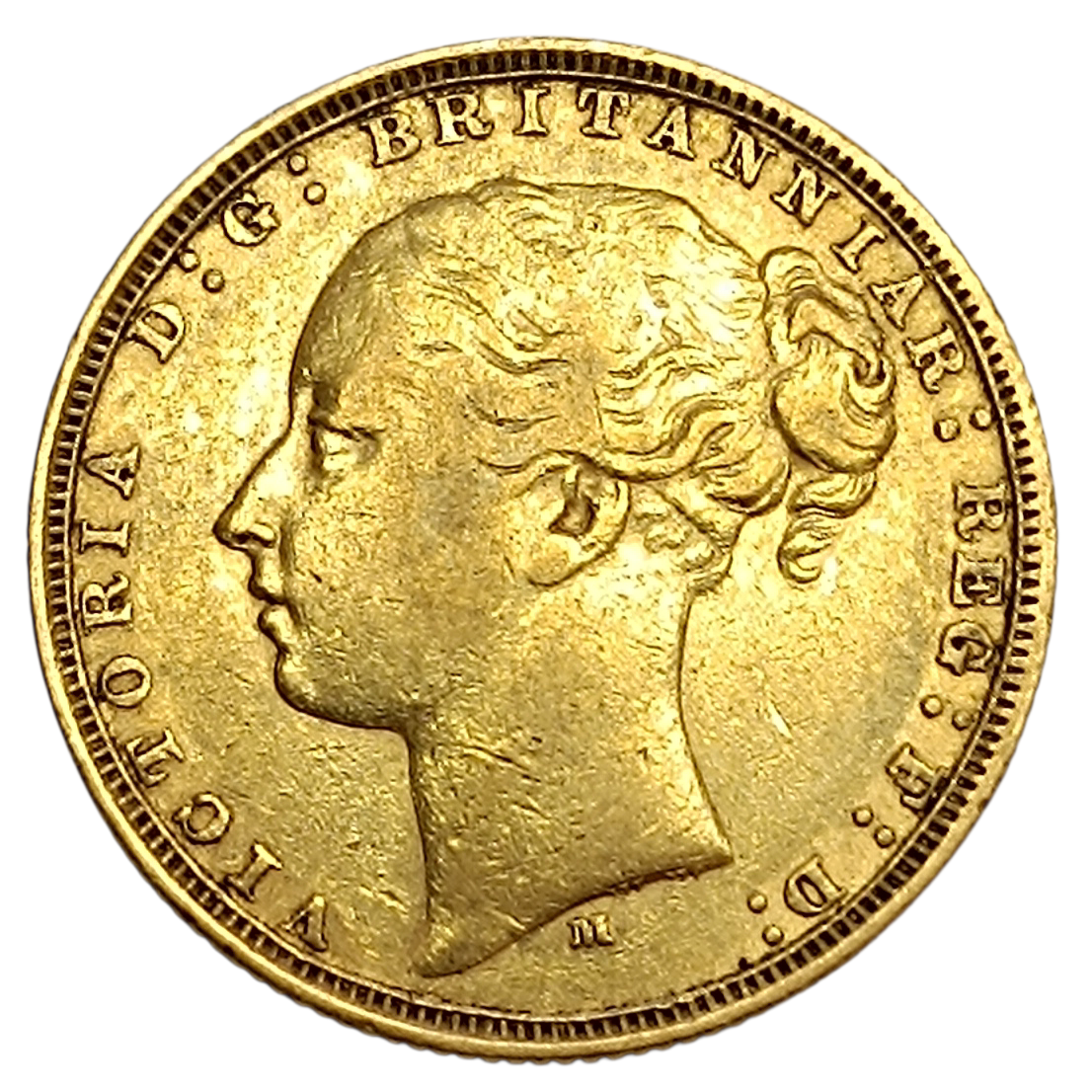 Australia, Victoria, Sovereign Gold (Sovereign) 1877 m Melbourne 7.95 gr