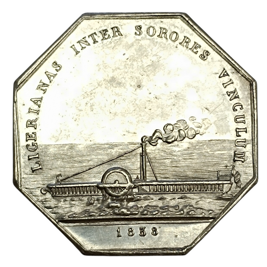 Inexplicable silver token of the Loire 1838 13.04 gr 30.5 mm