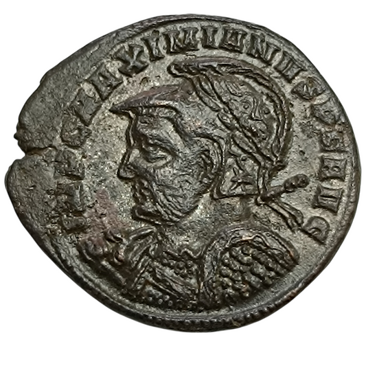 Galère (305-311) Follis FIDES MILITVM AVGG ET CAESS NN Aquilée 8.97 gr