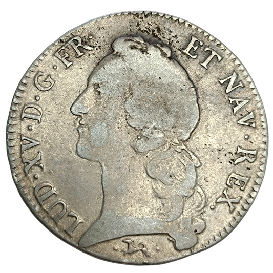 Louis XV (1715-1774) Écu au bandeau 1745 L Bayonne Argent 28.72 gr