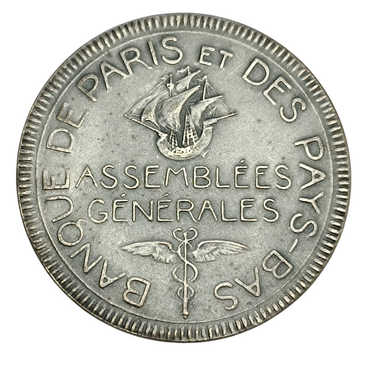 Jeton Banque de Paris et des Pays-Bas Argent 17.30 gr 36 mm