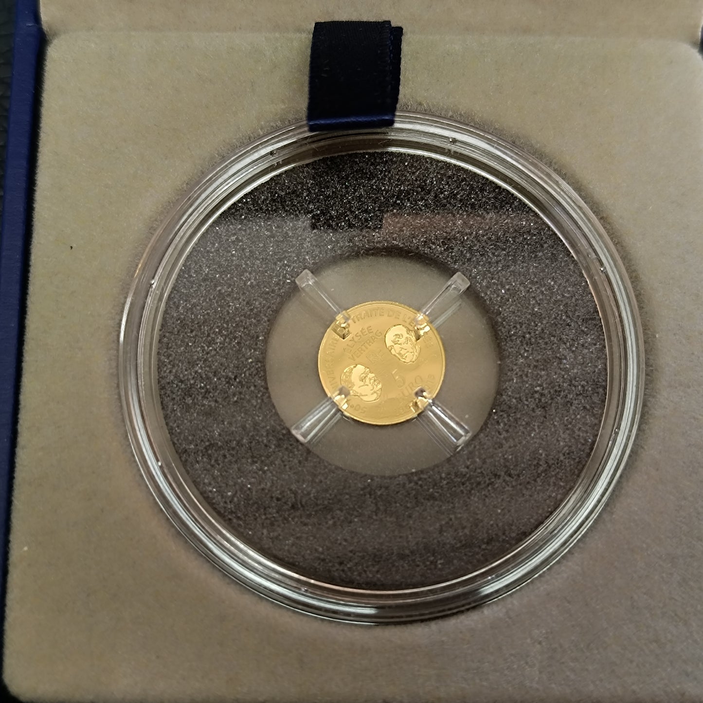 Monnaie de Paris 5€ Traité de l'Élysée Europa 2013 Or BE 1/2 gr