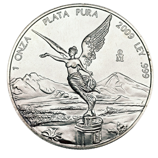Mexique 1 Once Libertad 2009 Argent. Onza plata pura. Ley .999