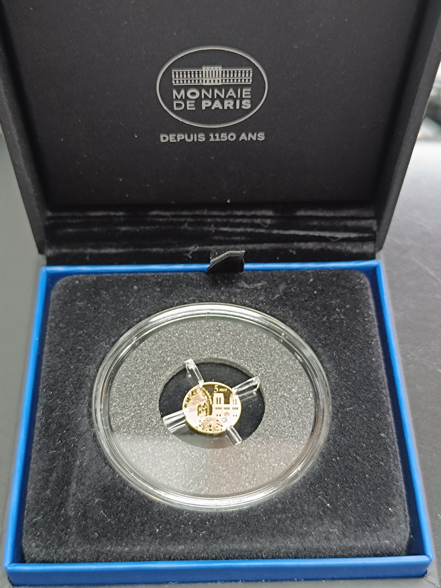 France 5 euros 2020 Europa La France Epoque Gothique Coffret BE Or 0.5 gr .999 11 mm