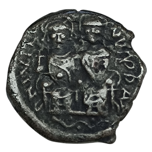 Empire Byzantin Justin II et Sophie (565-578) Demi Follis - Nicomédie - 5.45 gr