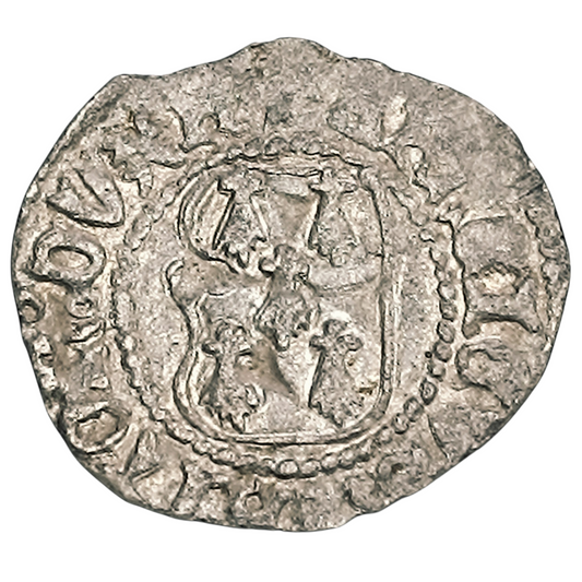 Duché de Bretagne François Ier et François II Demi blanc à la targe Billon 0.94 gr