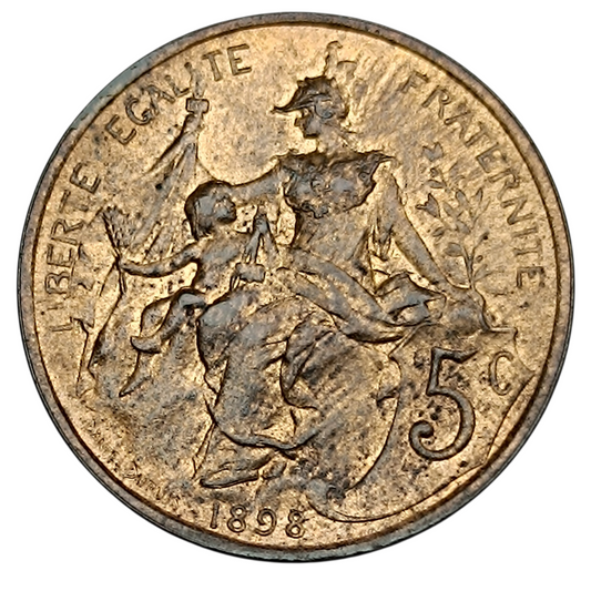 5 Centimes 1898 Daniel Dupuis Bronze - 4.83 gr - G. 165