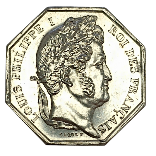 Bank token of Orleans 1838 Louis Philippe Silver 12.6 GR