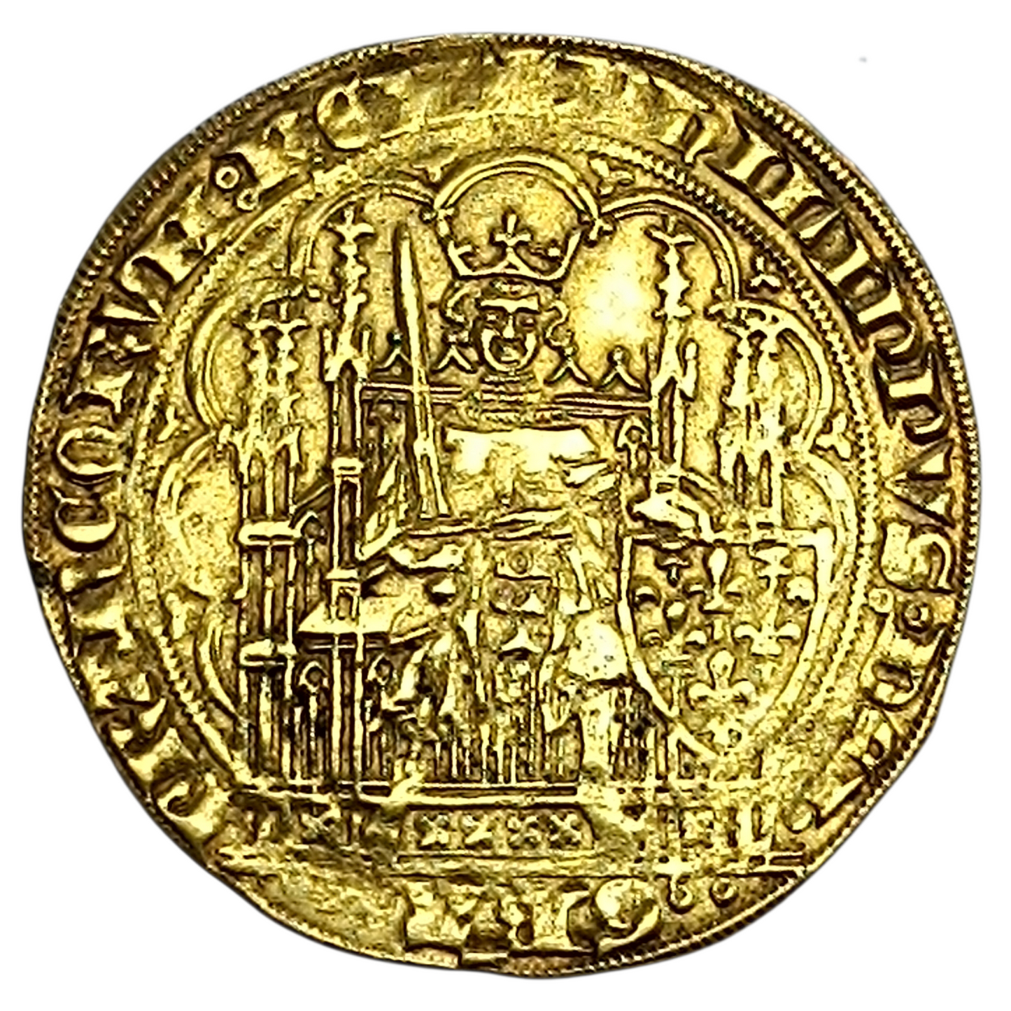 Philippe VI (1328-1350) Ecu d'or à la chaise 6ème émission (6 mai 1349) 4.50 gr