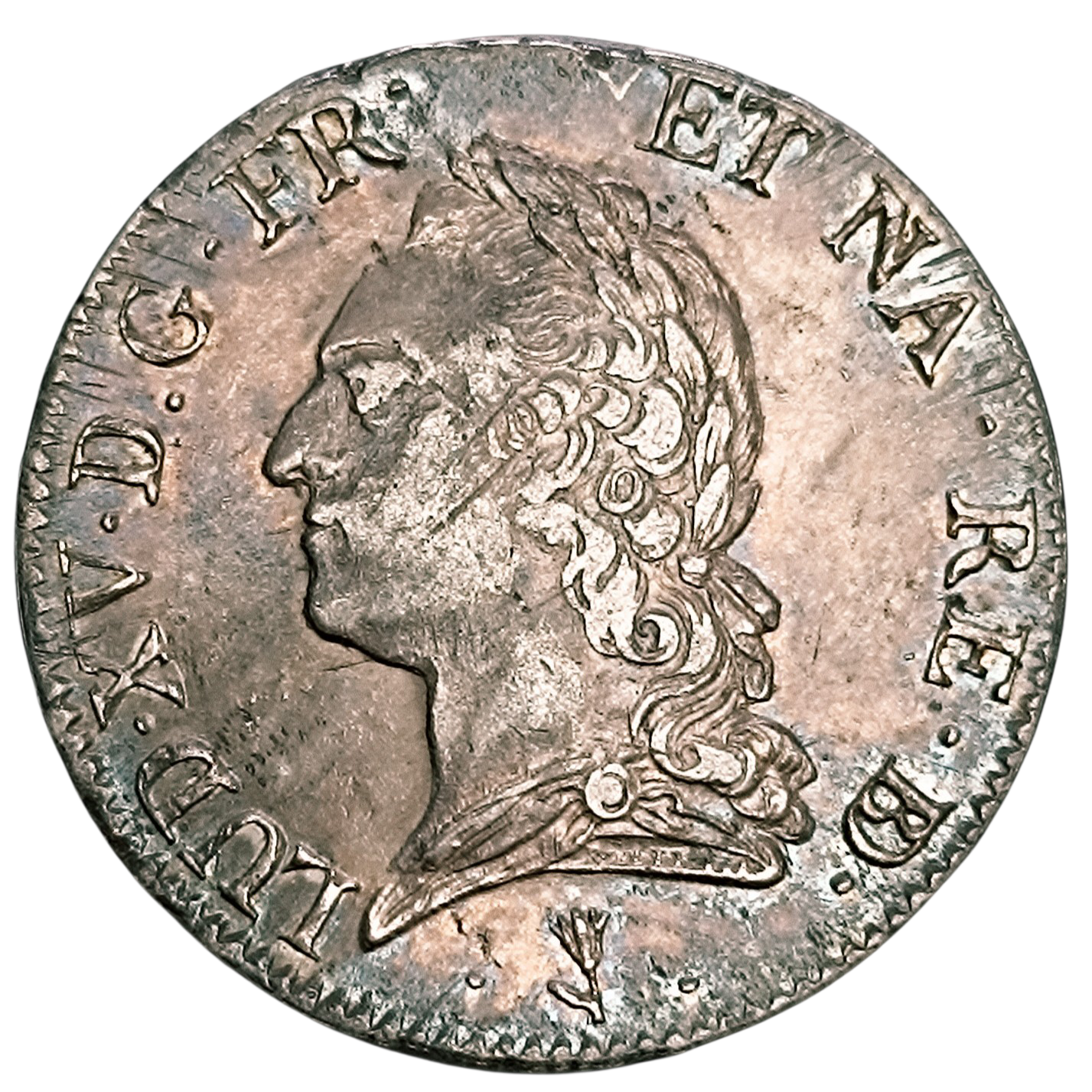 Louis XV (1715-1774) Ecu à la vieille tête 1774 Pau Argent 29.22 gr
