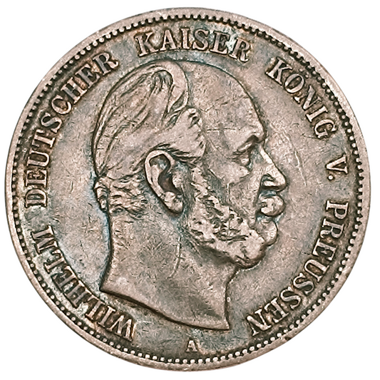 Allemagne Prusse Wilhelm (1861-1888) 5 Mark 1875 A Berlin Argent 27.54 gr