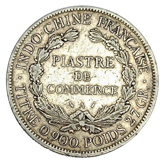 Indochine française 1 piastre de Commerce 1895 Argent 26.88 gr