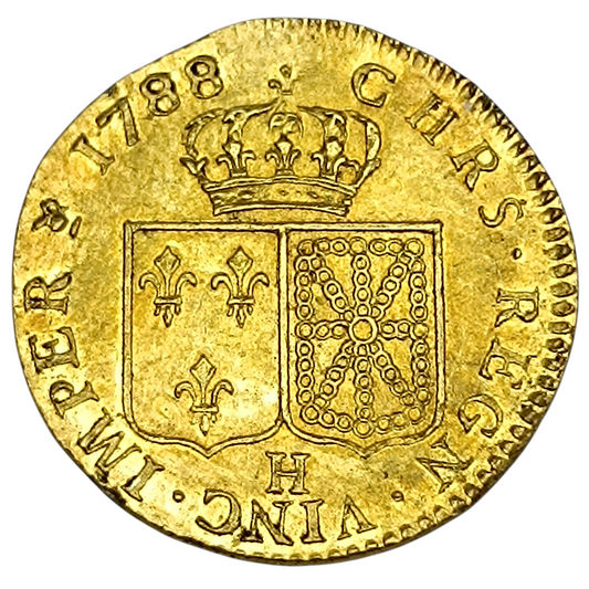 Louis XVI (1774-1792) Louis d'or aux écus accolés 1788 H La Rochelle 7.58 gr