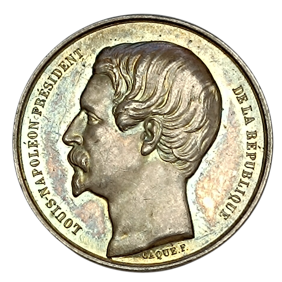 Jeton Assurances Société de secours mutuels pour les ouvriers en soie 1850 Lyon Argent 9.80 gr 28 mm