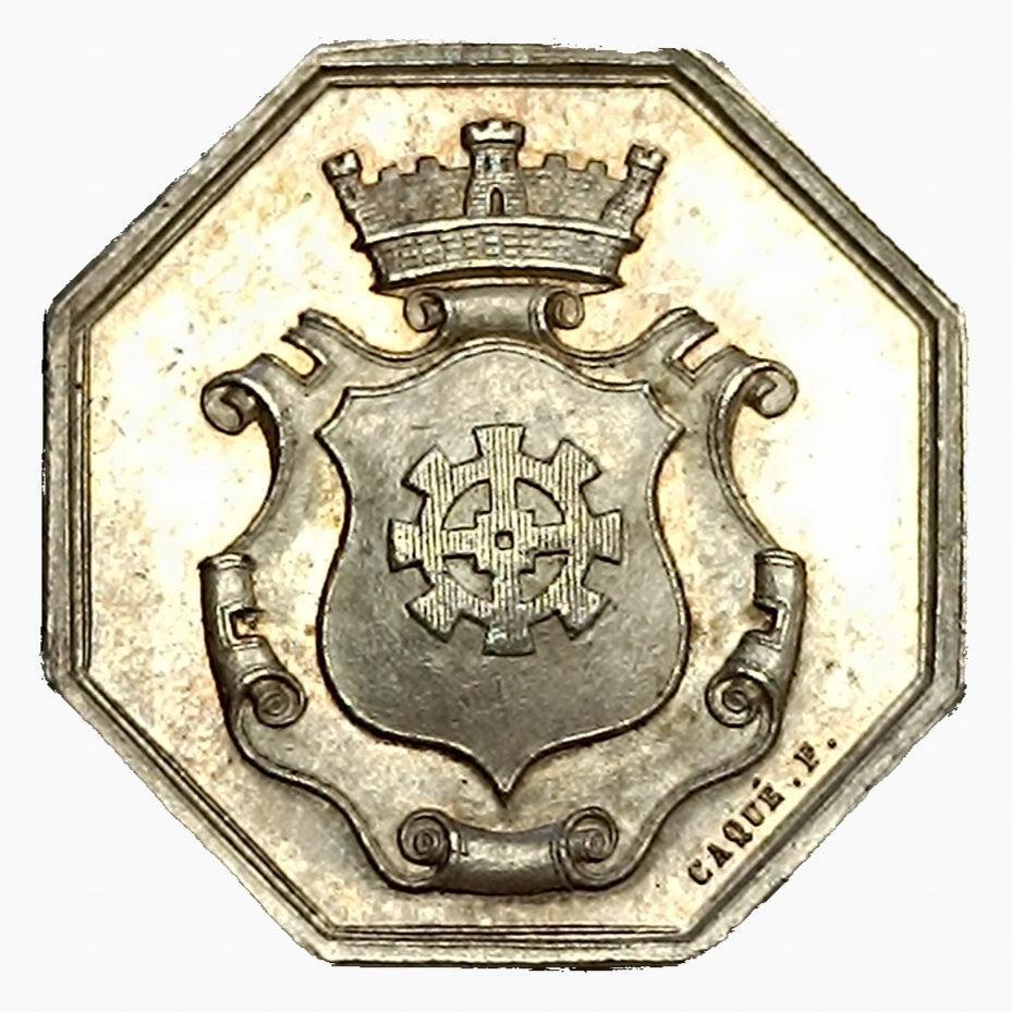 Jeton Comptoir d'escompte de Mulhouse 1854 Argent 9.1 gr