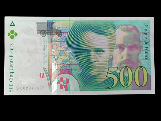 Billet 500 Francs Pierre et Marie Curie 1994. État SPL