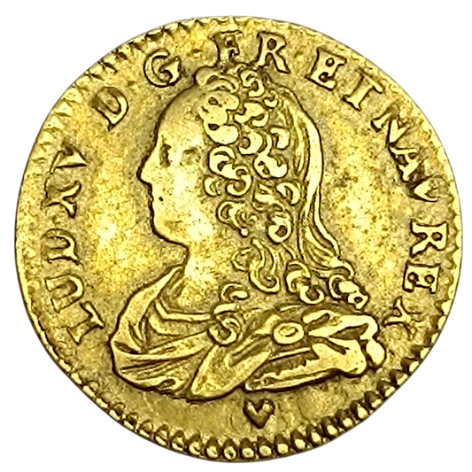 Louis XV (1715-1774) 1/2 Louis d'or aux lunettes 1726 BB Strasbourg 4.04 gr