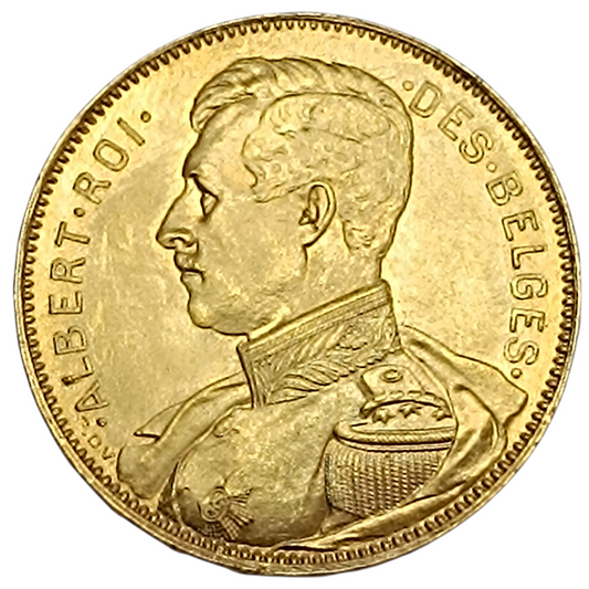 BELGIQUE Albert I 20 Francs Or 1914 "ROI DES BELGES" 6,46 gr SUP