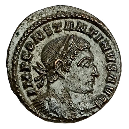 Constantin Ier (306-337) Follis Soli Invicto Comiti Londres 3.38 gr 20 mm