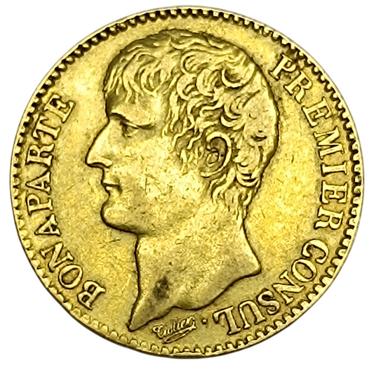 Consulat Bonaparte Premier Consul (1799-1804) 40 Francs Or An XI A Paris 12.85 gr