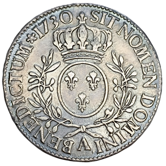 Louis XV (1715-1774) Écu au buste habillé 1730 A Paris Argent 29.31 gr