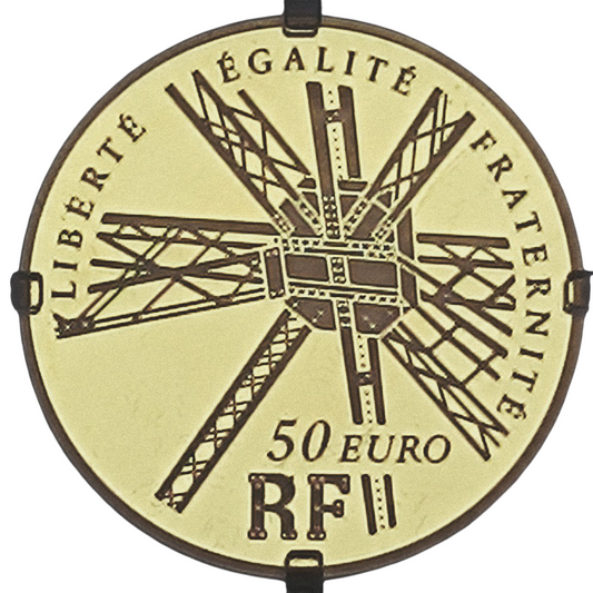 France 50 Euros 2009 Gustave Eiffel Coffret BE Or 8.45 gr 1/4 once
