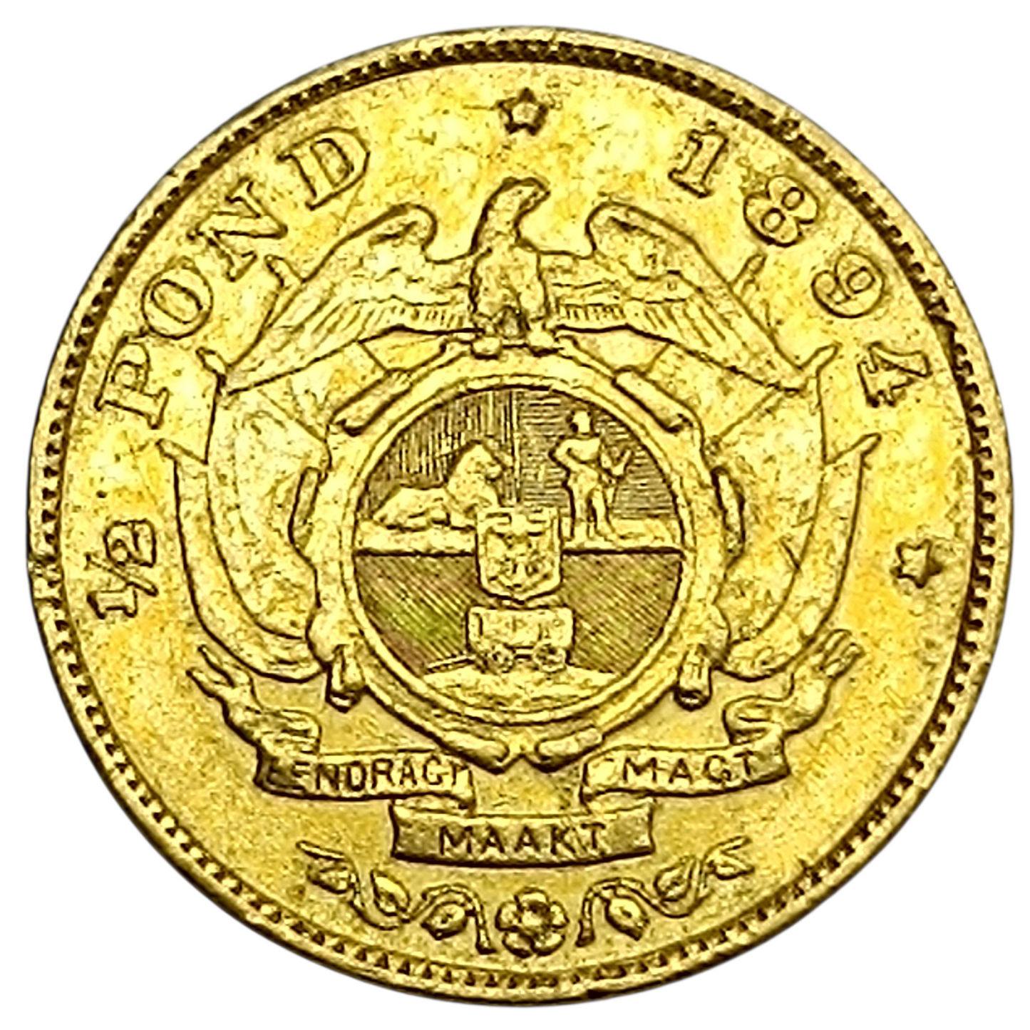 South Africa / South Africa - 1/2 Pond 1894 or 3.96 gr