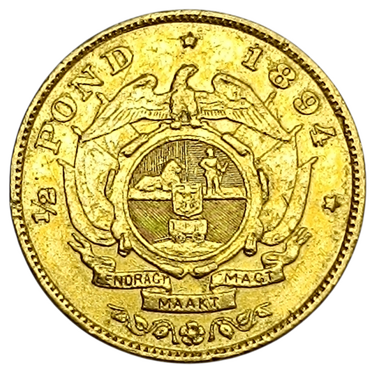 Afrique du Sud / South Africa - 1/2 Pond 1894 Or 3,96 gr