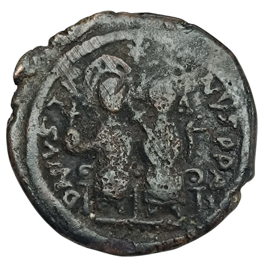Empire Byzantin Justin II et Sophie (565-578) Follis - Cyzique - 12.24 gr
