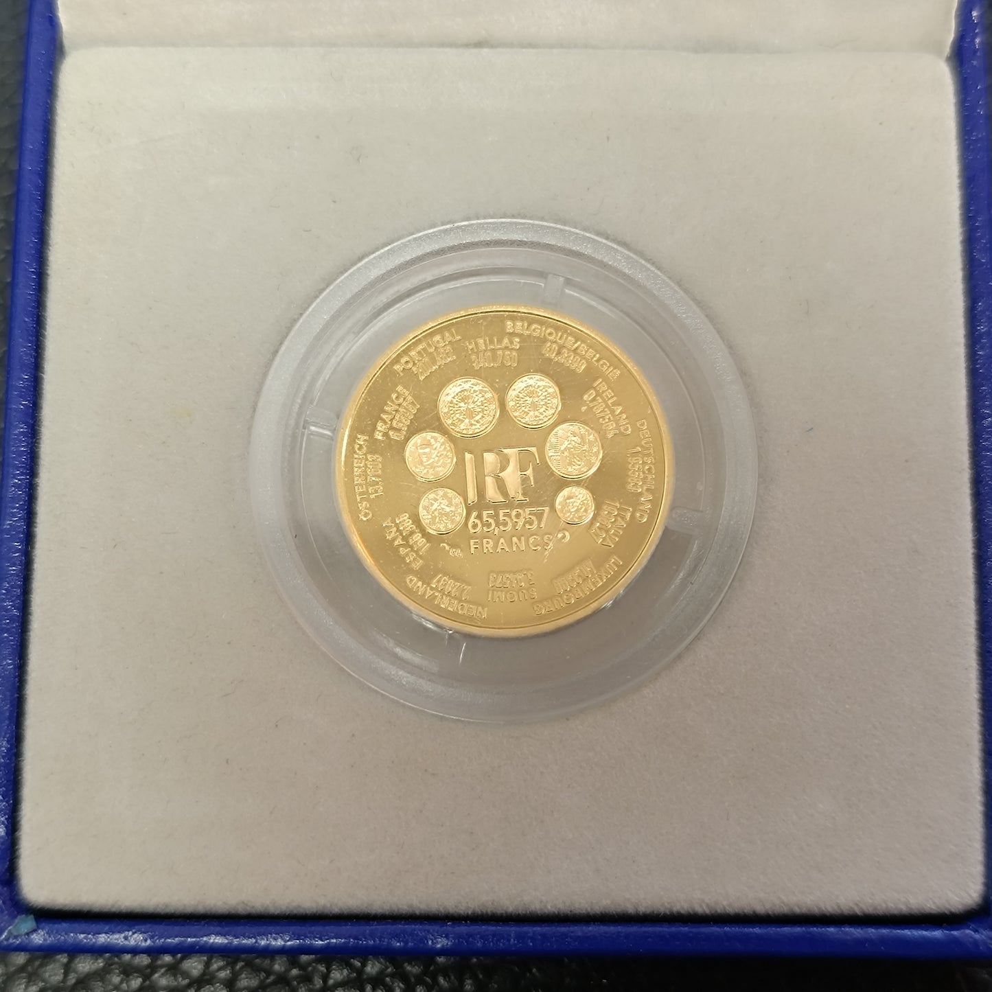 Monnaie de Paris 65.5957 francs Europa 2000 la dernière monnaie parité Or BE 8.45 gr