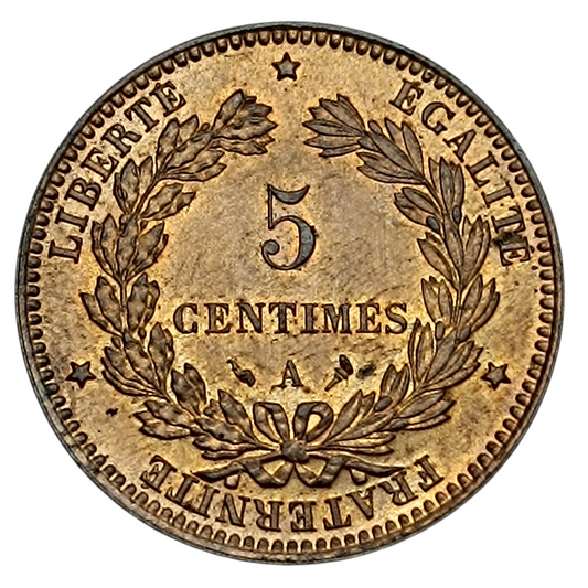 Cérès 5 Centimes 1897 A Paris Bronze - 5.00 gr - G. 157a
