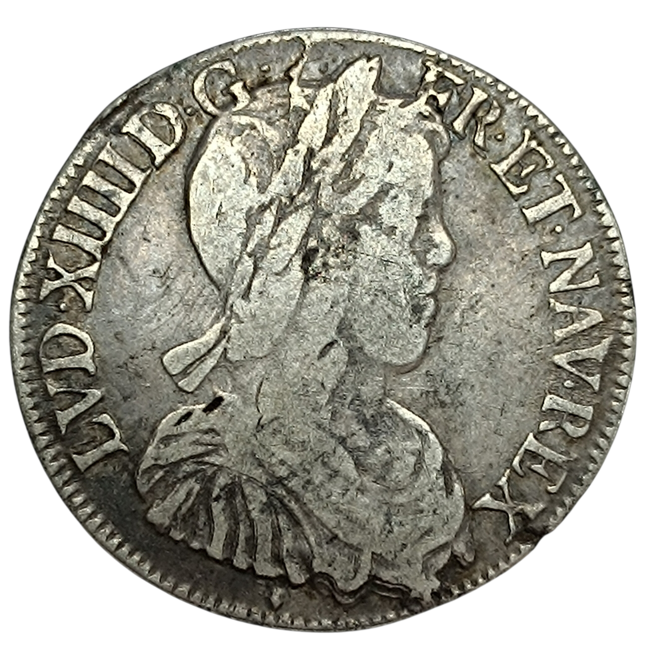 Louis XIV (1643-1715) 1/2 écu à la mèche longue 1648 & Aix 13,34 gr