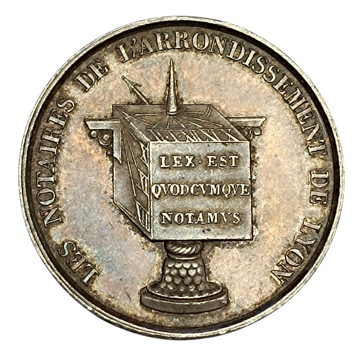 Jeton Notaires de Lyon 1830 Argent 12.68 gr 32 mm