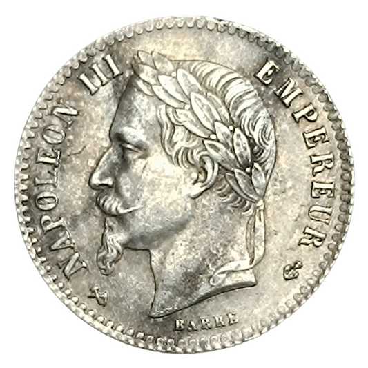 Napoléon III (1852-1870) 50 centimes 1866 K Bordeaux Tête laurée argent 2.49 gr