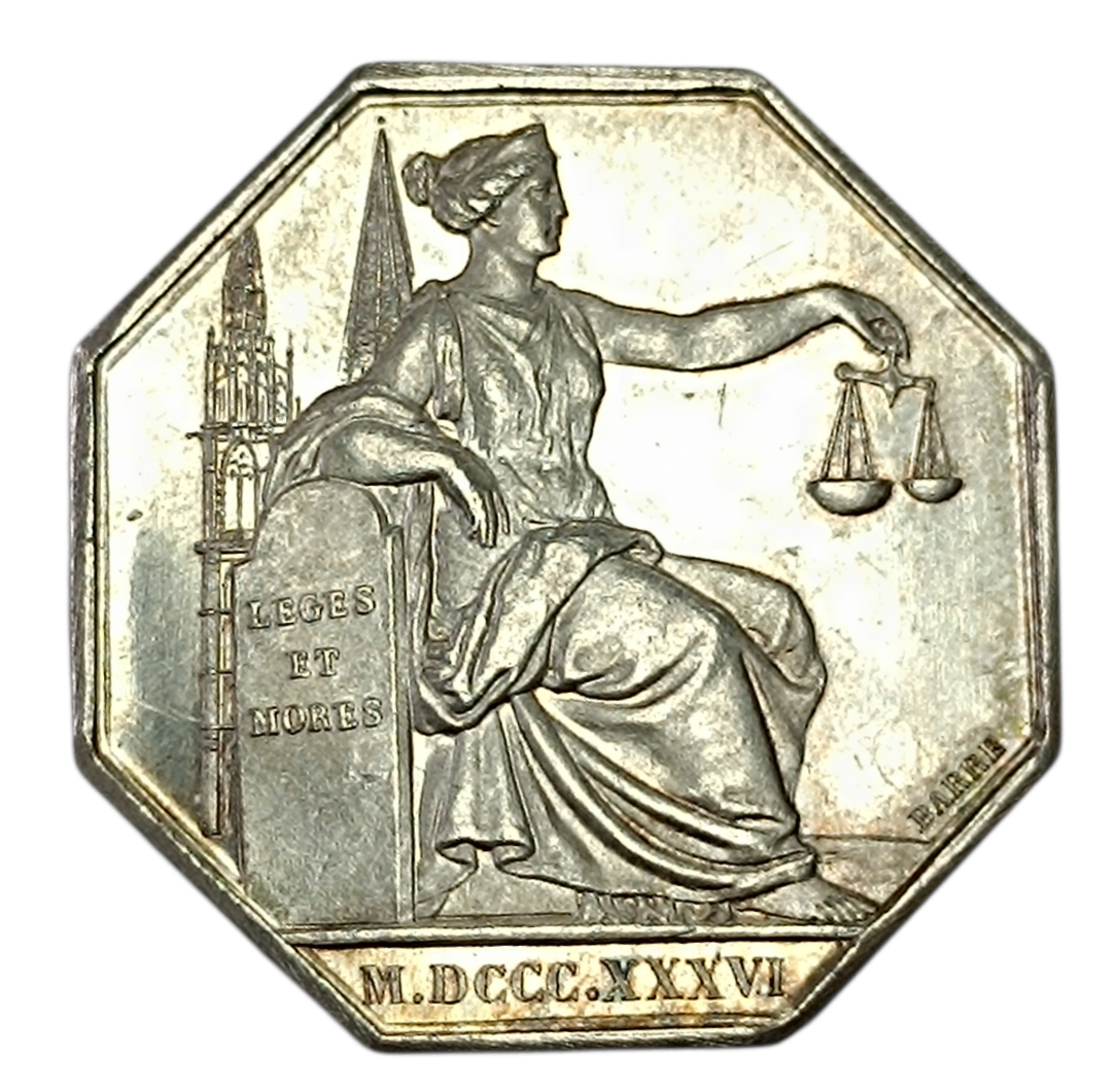 CHARTRES SILVER CHARTRES CHETTER 1836 32 mm 14.36 gr