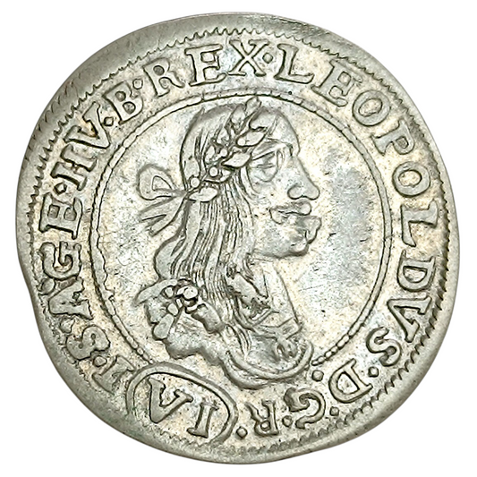 Hongrie Léopold Ier 6 Krajczar Argent 3.64 gr