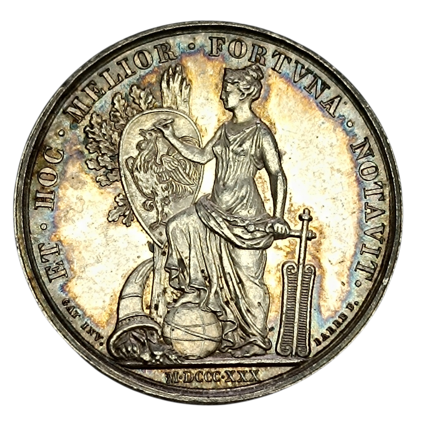 Jeton Notaires de Lyon 1830 Argent 14.88 gr 32 mm